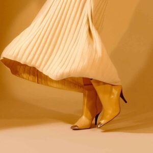 Ghete Dama Glezna Inga Mangara Bej Toc 8.7 cm - imagine 4