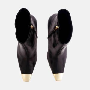 Ghete Dama Glezna Inga Mangara Negre Toc 8.7 cm - imagine 3