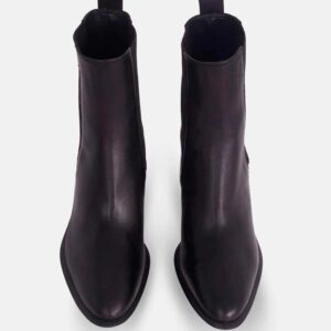 Ghete Dama Piele Neagra Canna Chelsea Toc 6.5cm - imagine 3