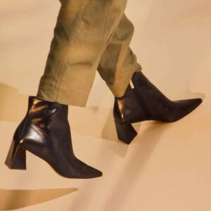 Ghete Dama Glezna Mabea Negre Toc Cub 6.3 cm - imagine 4