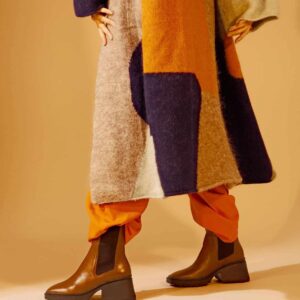 Bocanci Dama Piele Maro Arachis Toc 7.8cm - imagine 4